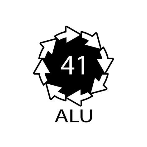 Aluminium Recycling Symbol Alu 41 Vector Illustration 22806590 Vector