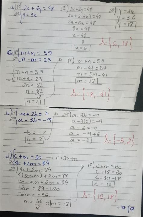 Resolva Os Sistemas De Equa Es Usando O M Todo Da Substitui O Braincp