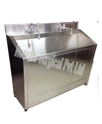 Scrub Basin Manual Double Tap All S S Nsl Noorani Surgical