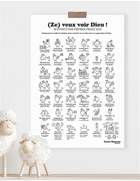 CAREME Ze veux voir Dieu 40 petits œufs jusqu à Pâques Tante