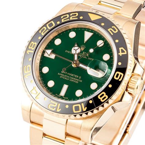 Yellow Gold Fake Rolex Gmt Master Ii Watches With Green Dials Trendy Fake Rolex Watches Store