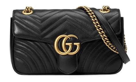 Gucci Gg Marmont Small Black Leather Women S Shoulder Bag 443497 Dtdit 1000