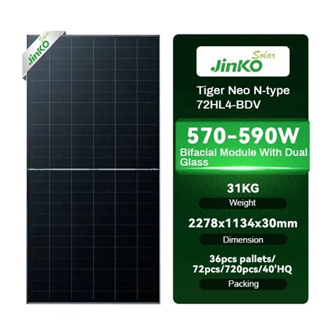 Jinko N Type 575 580 585 605 615 625W Monofacial And Bifacial Solar