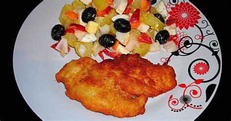 Filetes De Pollo Empanados Con Ensalada Oriental Templada Receta De