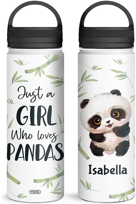 Amazon Winorax Personalized Panda Water Bottle Just A Girl Who