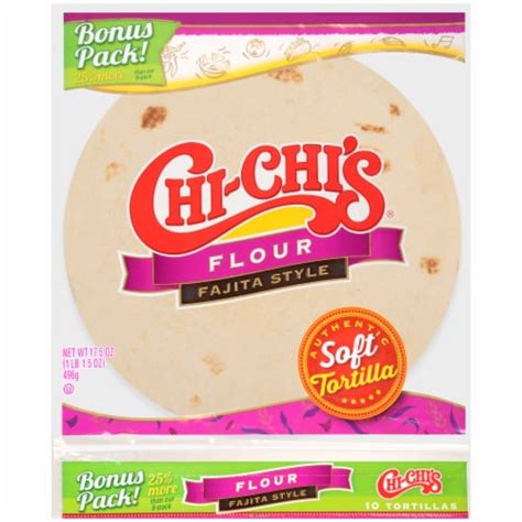 Chi Chis Soft Fajita Style Flour Tortillas 10 Ct 175 Oz Ralphs