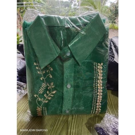 Emerald Green Barong Organza Shopee Philippines