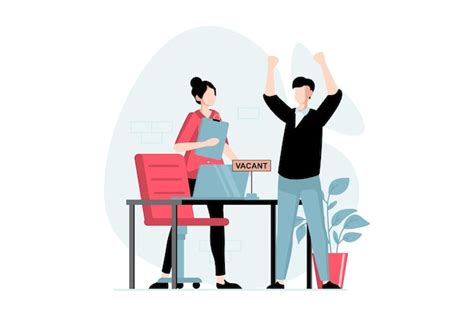 Premium Vector Employee Hiring Process Concept With People Scene In