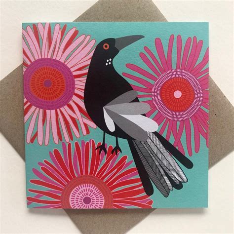 Australian Birds Square Greeting Cards 100 Recycled Set Of 4 Etsy