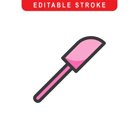 Rubber Spatula Icon Spatula Cake Logo Vector Illustration Isolated