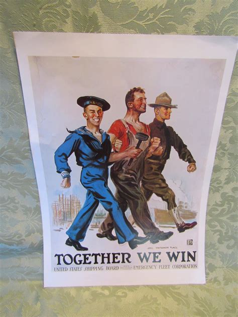 Art Print of WWI together We Win Poster - Etsy