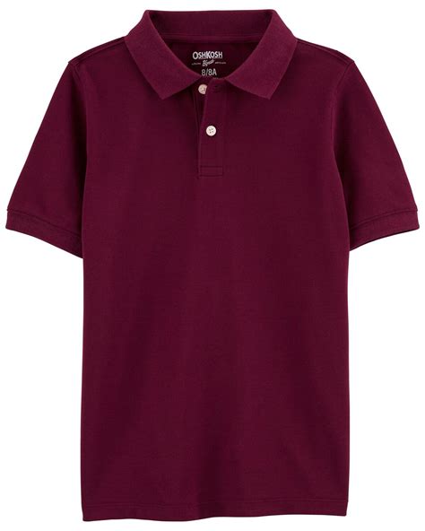 Burgundy Kid Burgundy Piqué Polo Shirt