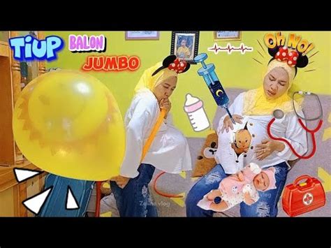 Tiup Balon Jumbo Pakai Pipa Poplight Sampai Ngos Ngosan Drama Lucu Ibu