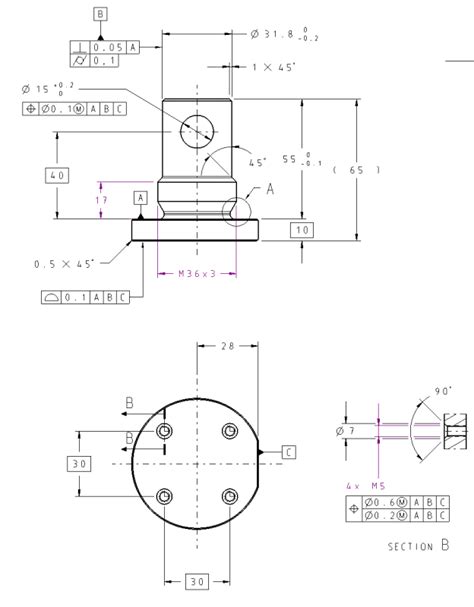 Composite Position Of Hole Pattern On Cylindrical Part Drafting Standards Gdandt And Tolerance