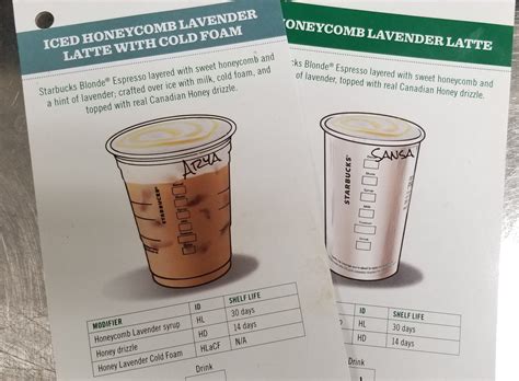 Starbucks Drink Recipe Cards