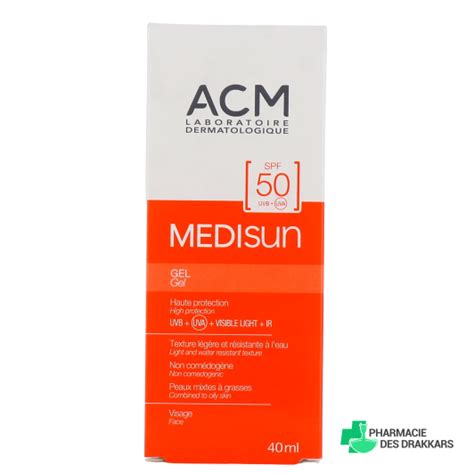 Acm Medisun Gel Solaire Spf Haute Protection Peau Mixte Grasse