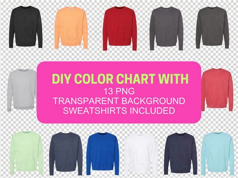 Bundle Size Chart Color Chart Diy Canva Tultex Tc Mockup Etsy