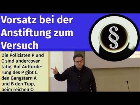 Vorsatz Bei Der Anstiftung Zum Versuch YouTube