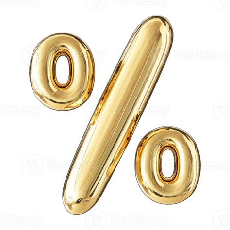 Gold 3d Percent Symbol 46646458 Png