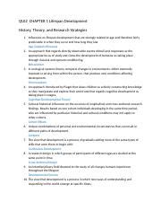 Quiz Chapter Lifespan Development Docx Quiz Chapter Lifespan