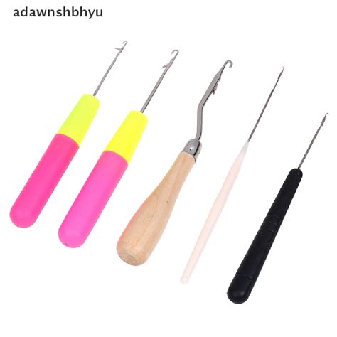 Adawnshbhyu 5pcs Set Plastic Crochet Braiding Latch Hook Weaving Hair