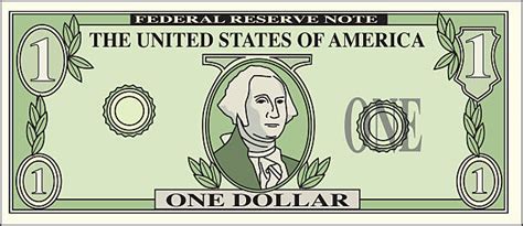 American One Dollar Bill Clip Art Vector Images And Illustrations Istock