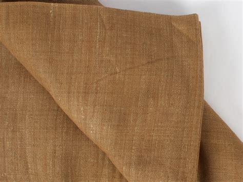 Desert Brown Textured Khadi Khaddar Cotton Fabric From Handloom Laghu