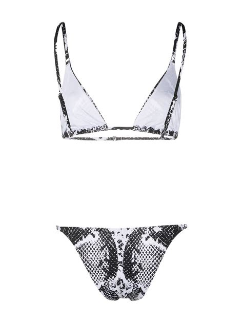 Noire Swimwear Snake Tanning Bikini Black Farfetch Uk