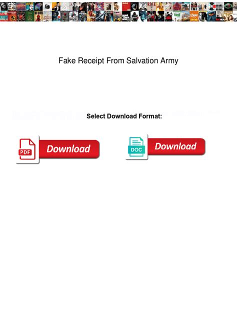 Fillable Online Free Salvation Army Donation Receipt - PDFWord Fax ...