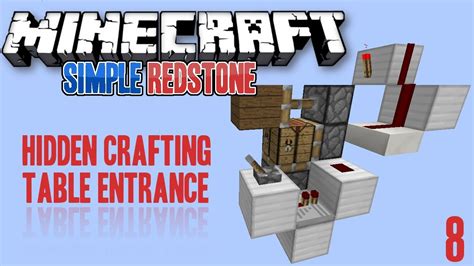 Crafting Table Secret Entrance Simple Redstone Youtube