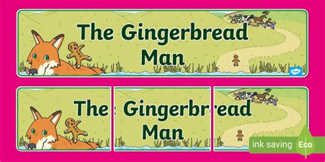 The Gingerbread Man Display Banner Teacher Made Twinkl