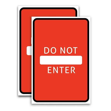 Do Not Enter 24 X 36 Vinyl Decal Only Pack Of 2 Signsticker