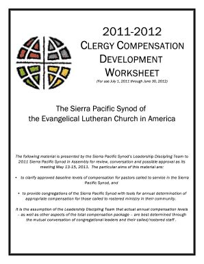 Fillable Online Spselca Clergy Compensation Development