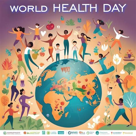 Premium Photo A Poster For World Day With People Around It