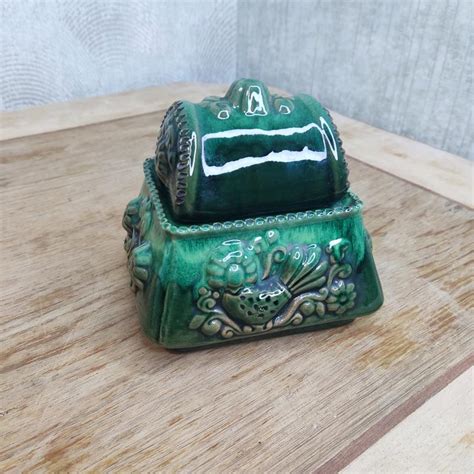 Керамическая шкатулка ссср советская с крышкой — цена 162 грн в ...