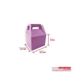 Caja ecológica tipo maletín 11 3x9 7x9 cm morado Cajas y Empaques de