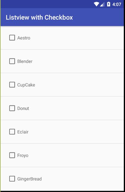 Listview With Checkbox In Android Example Android App Development With