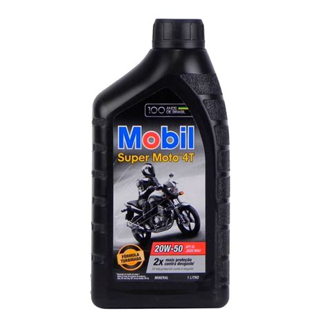 Óleo Motor Mobil Super Moto 4T 20W 50 api sl jaso MA2 em Promoção