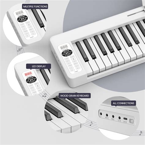 Snapklik Cossain Piano Keyboard Keys Folding Digital Piano