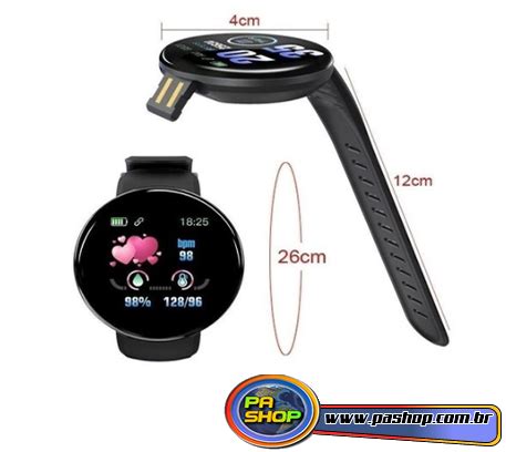 Rel Gio Inteligente Smartwatch Redondo D Home