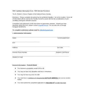 NHS Candidate Ination NHS Selection Procedures Doc Template PdfFiller