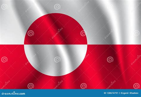 Realistic Waving Flag Of The Waving Flag Of Greenland High Resolution