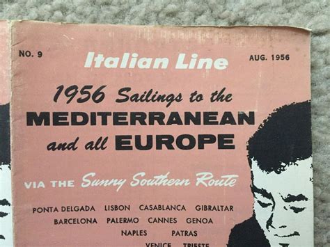 Italian Line Sailing Schedule Post Andrea Doria 1956 3857366118