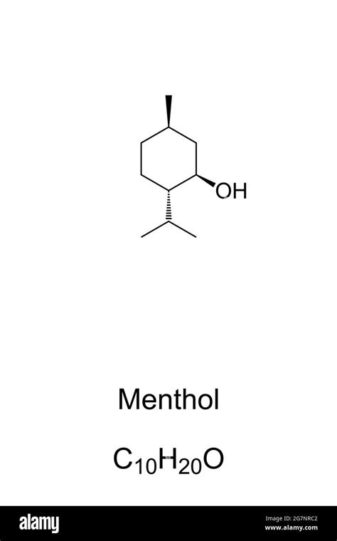 Menthol Chemical Formula And Skeletal Structure L Menthol Organic