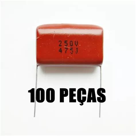 Capacitor Poliester 4 7uf 475 250v Corneta Tweeter 100 Peças