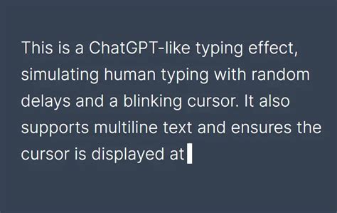 Chatgpt Style Text Typing Effect Chatgpt Typewriter Css Script