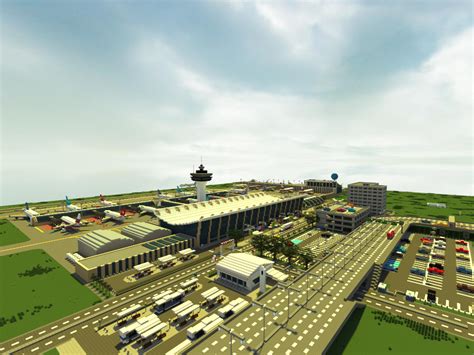 Minecraft Airport By Yazur On Deviantart Minecraft City Buildings