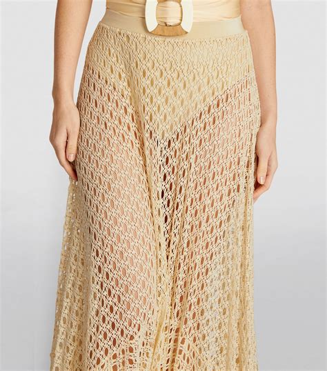 Womens Patbo Nude Netted Monstera Beach Skirt Harrods Uk