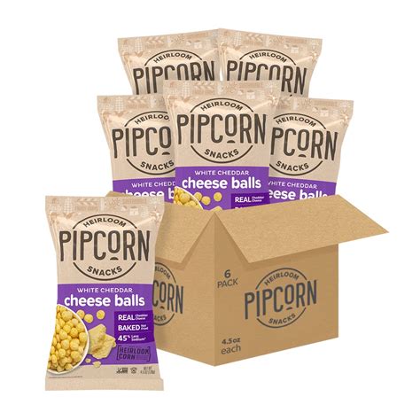 Amazon Heirloom White Cheddar Cheese Balls By Pipcorn Oz