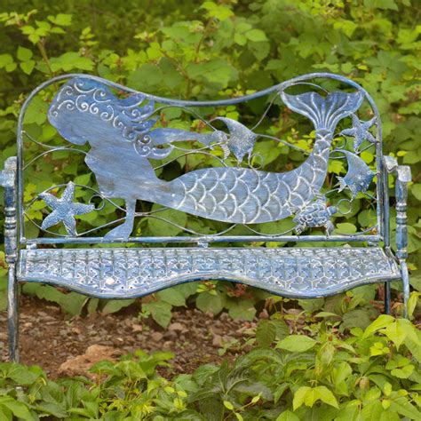 Coastal Mermaid Bench Sirena Dirty Girl Gardening Unique Home